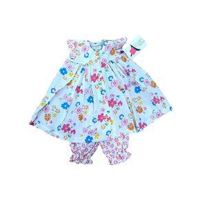 1990s/Y2K baby girl seersucker sundress with bloomers by P.J. Lindberg NWT Size